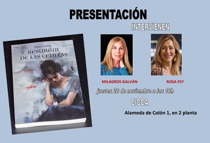 Cartel - Resurgir de las cenizas Milagros Galván - CICCA 2024