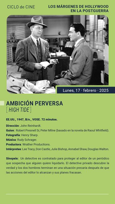 CICLO CINE - Febrero 2025 - Ambición perversa