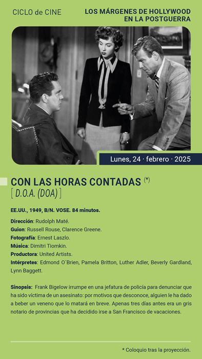 CICLO CINE febrero 2025 - Con las horas contadas